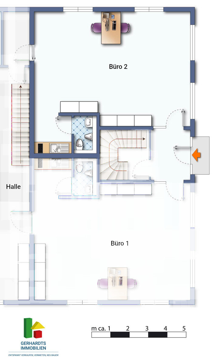 Bürofläche zur Miete 530 € 1 Zimmer 47 m²<br/>Bürofläche Bracht Brüggen 41379