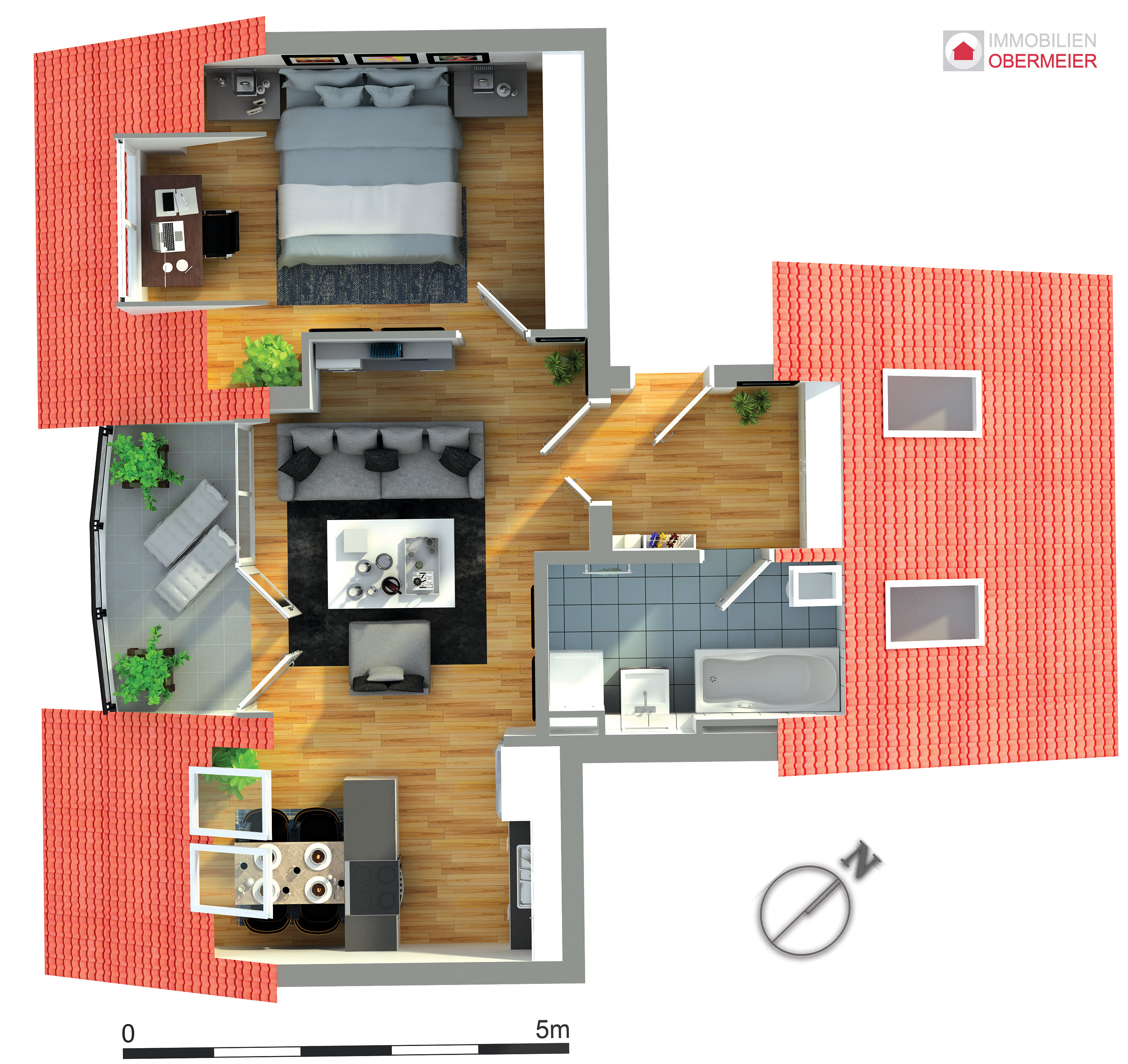 Wohnung zur Miete 1.100 € 2 Zimmer 58 m²<br/>Wohnfläche 3.<br/>Geschoss 15.01.2025<br/>Verfügbarkeit Krailling Krailling 82152