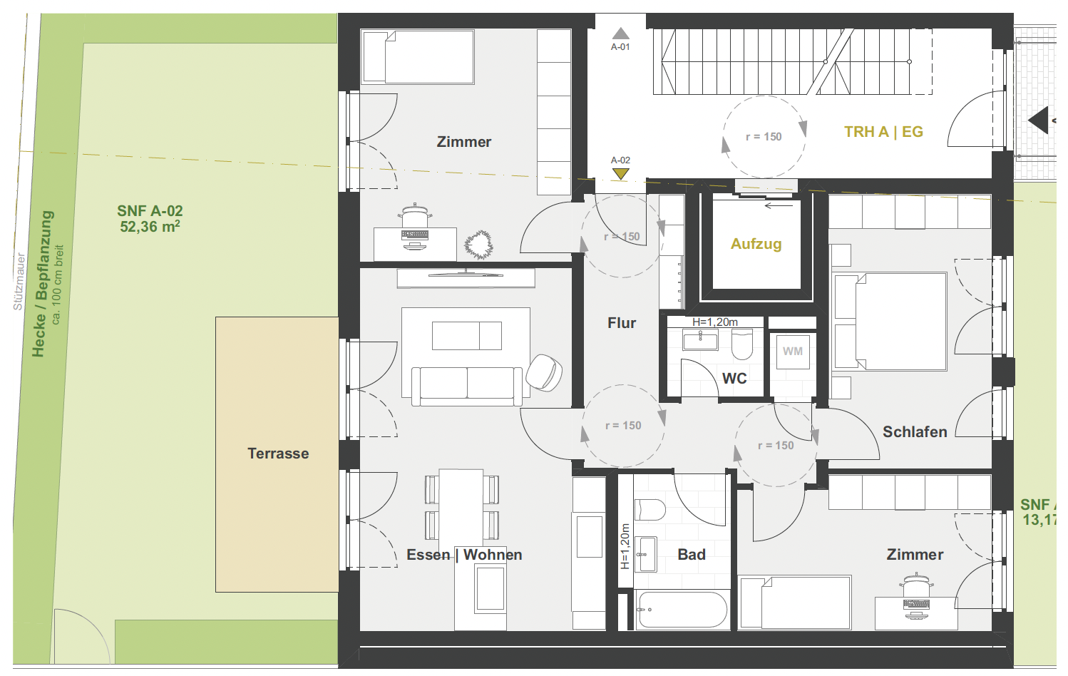 Terrassenwohnung zum Kauf provisionsfrei als Kapitalanlage geeignet 649.000 € 4 Zimmer 97,7 m²<br/>Wohnfläche Nasbacher Weg 18 Nord Schwabach 91126