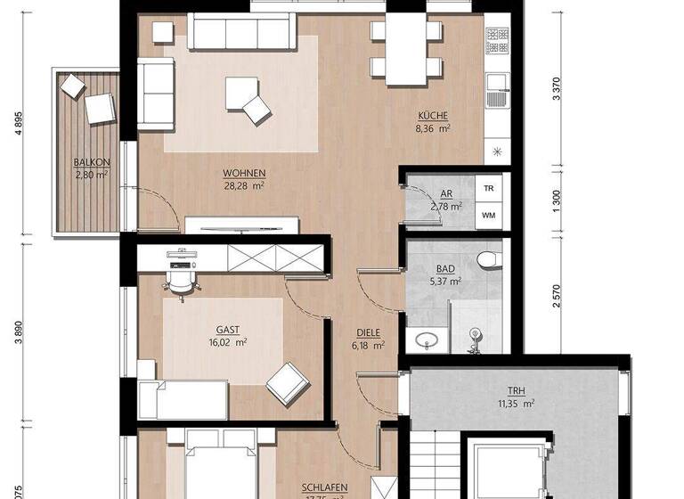 Wohnung zum Kauf provisionsfrei 329.000 € 3 Zimmer 87,5 m² 1. Geschoss frei ab 01.09.2026 Nierenhof Velbert 42555