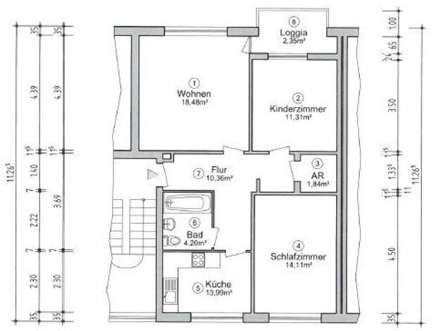 Wohnung zum Kauf 239.000 € 3 Zimmer 70 m² Geschoss 2/2 frei ab sofort Elmshorn 25335
