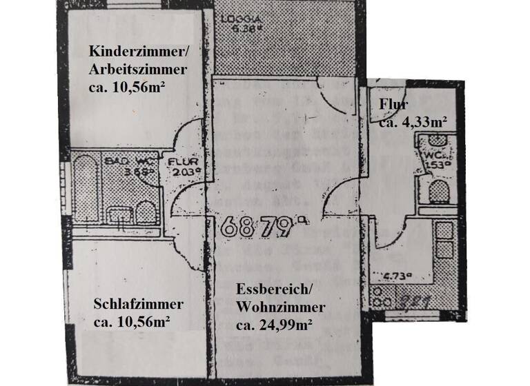 Wohnung zum Kauf 249.000 € 3 Zimmer 69 m²<br/>Wohnfläche 3.<br/>Geschoss Noriker Str. 27 Tullnau Nürnberg 90402