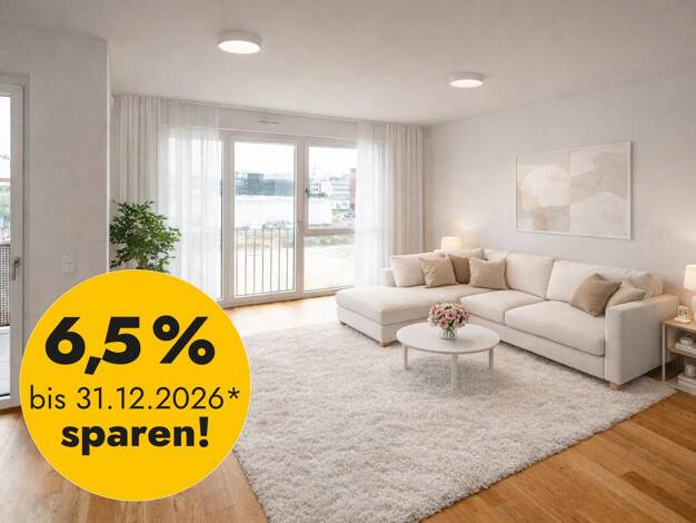 Wohnung zum Kauf - Erstbezug provisionsfrei 633.900 € 3 Zimmer 83,3 m² 4. Geschoss Hildegard-Knef-Straße 99 Heerdt Düsseldorf 40549