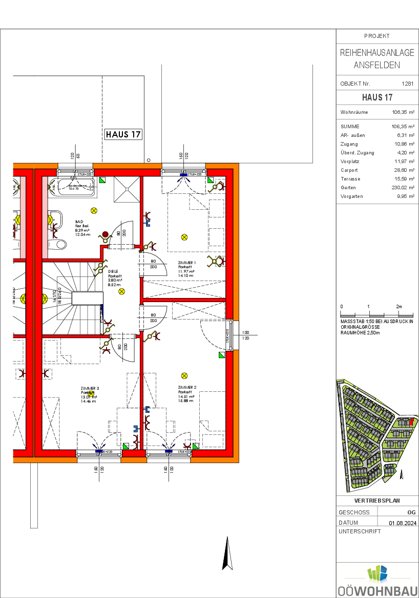 Reihenmittelhaus zur Miete 1.627 € 4 Zimmer 106,4 m²<br/>Wohnfläche Ansfelden, Widistraße Ansfelden 4052