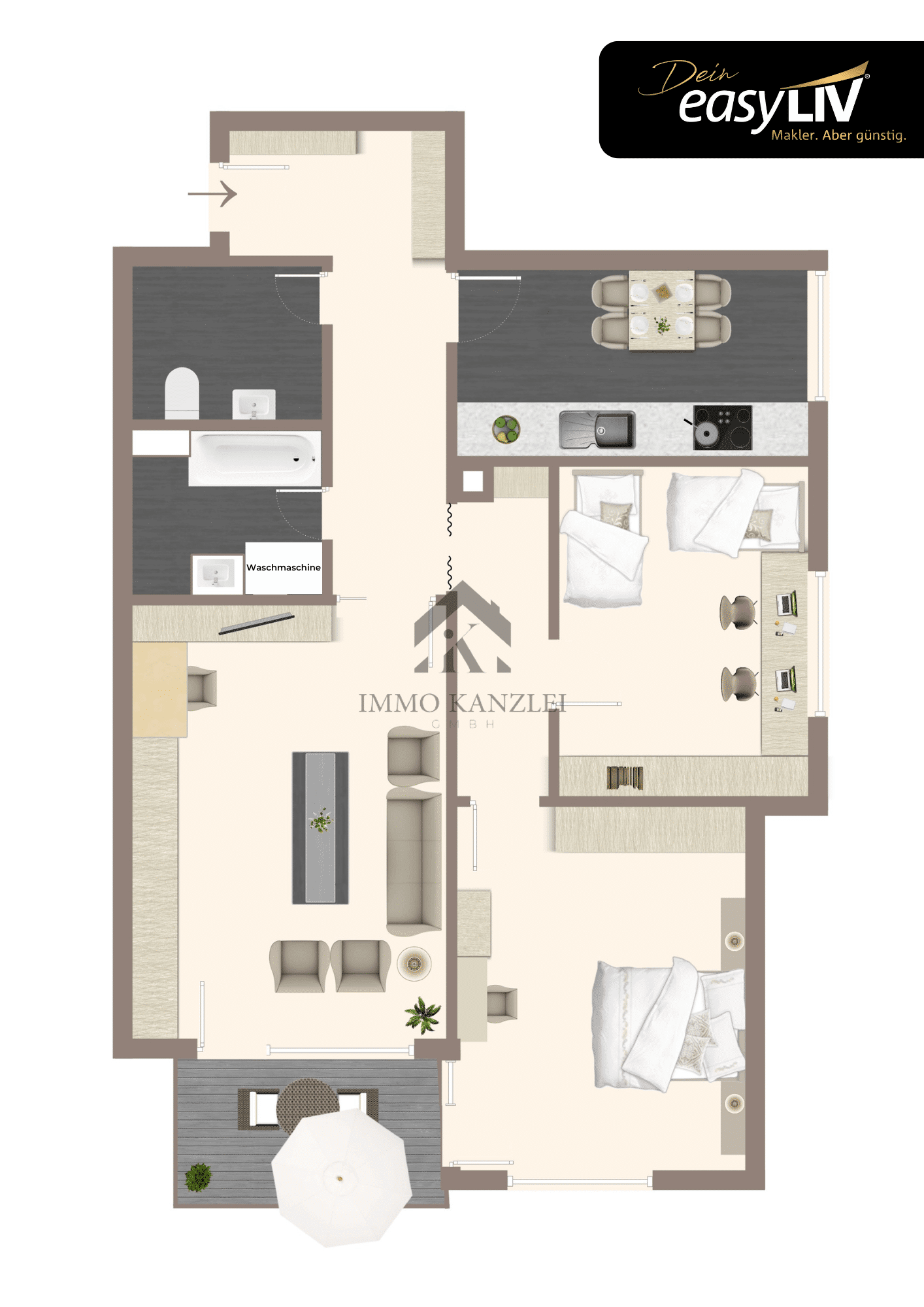 Wohnung zum Kauf 269.000 € 3 Zimmer 94,6 m²<br/>Wohnfläche 2.<br/>Geschoss Willstätt Willstätt 77731