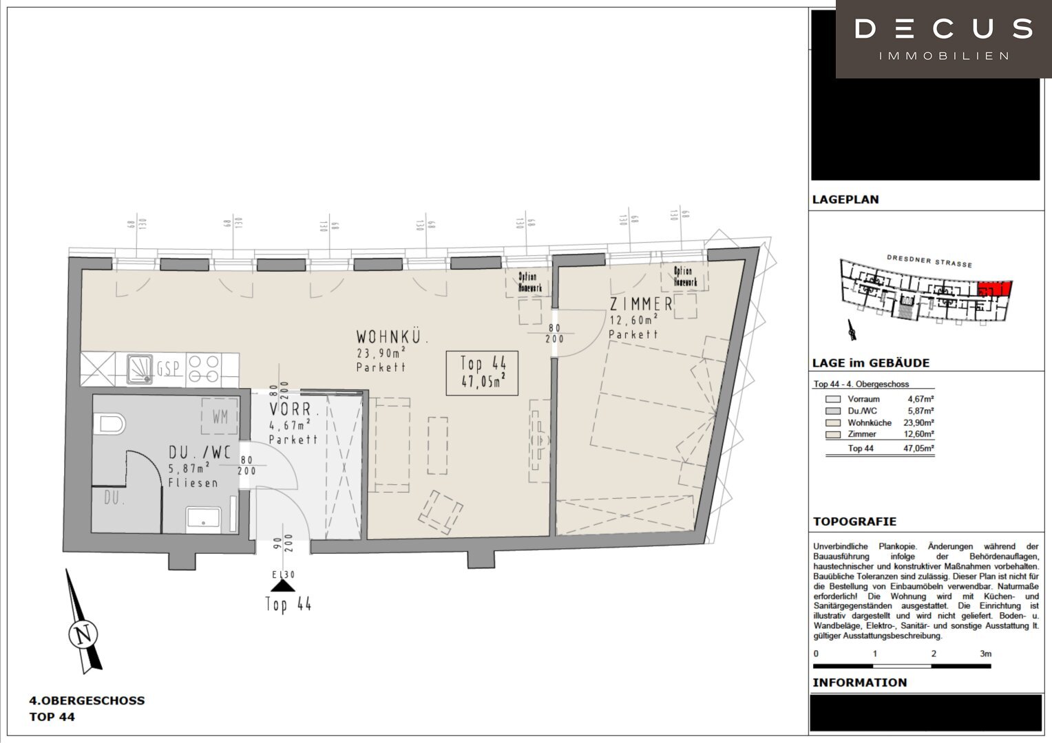 Wohnung zur Miete 689 € 2 Zimmer 47 m²<br/>Wohnfläche 4.<br/>Geschoss 15.02.2025<br/>Verfügbarkeit Wien 1200