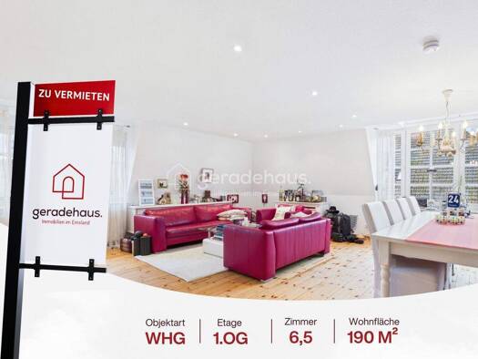 Wohnung zur Miete 1.450 € 6,5 Zimmer 190 m² frei ab 01.03.2026 Laxten Lingen 49809