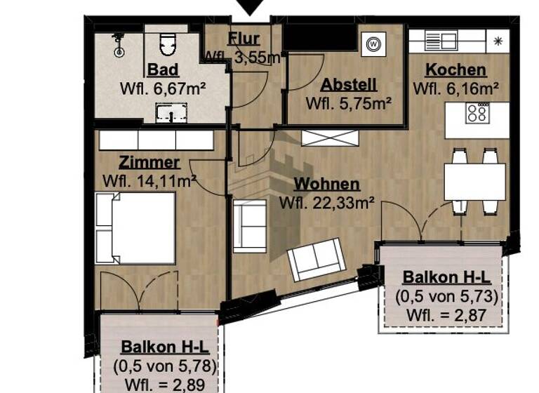 Wohnung zur Miete - Erstbezug 895 € 2 Zimmer 64 m² 1. Geschoss frei ab 01.04.2026 Lingen 49808