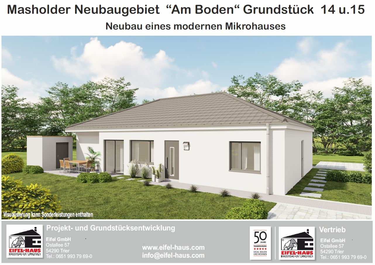 Einfamilienhaus zum Kauf provisionsfrei 58,5 m²<br/>Wohnfläche 280 m²<br/>Grundstück Zur Heide Masholder Bitburg 54634