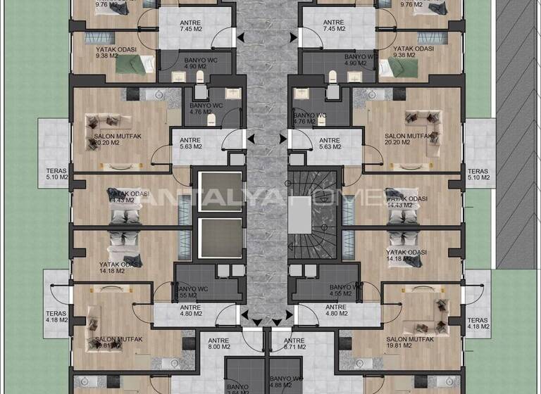 Penthouse zum Kauf 262.000 € 4 Zimmer 150 m² EG Antalya 07050