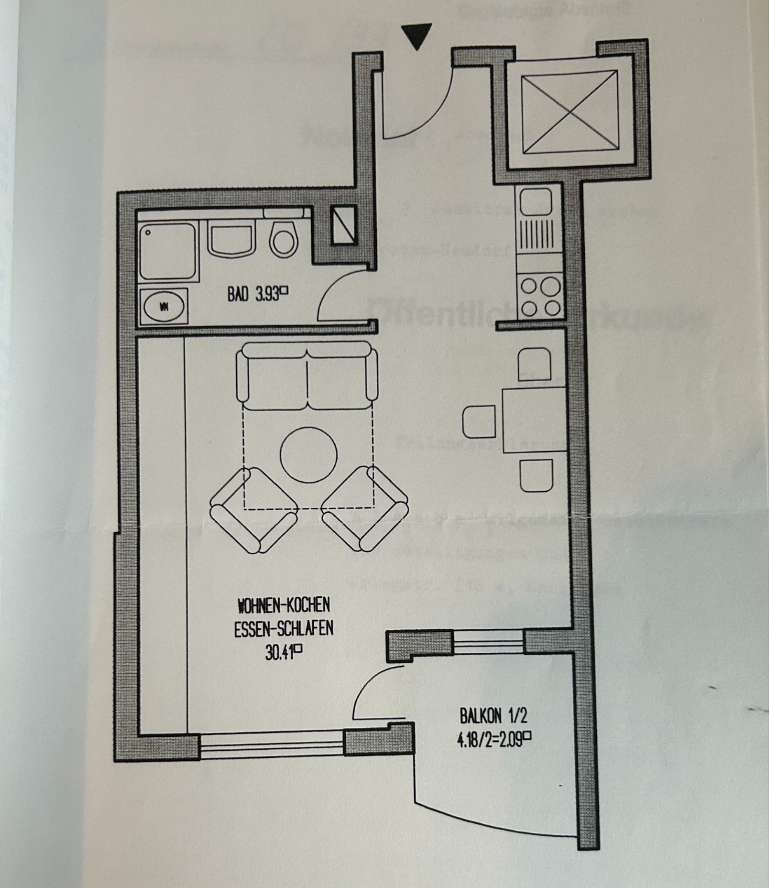 Wohnung zum Kauf 135.000 € 1 Zimmer 37 m²<br/>Wohnfläche EG<br/>Geschoss Neudorf Graben-Neudorf 76676