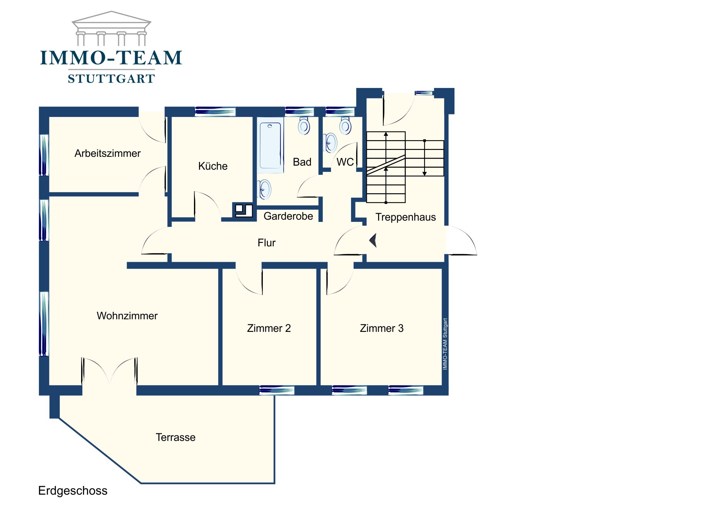 Terrassenwohnung zum Kauf 439.000 € 4,5 Zimmer 133 m²<br/>Wohnfläche EG<br/>Geschoss Wangen Stuttgart 70327