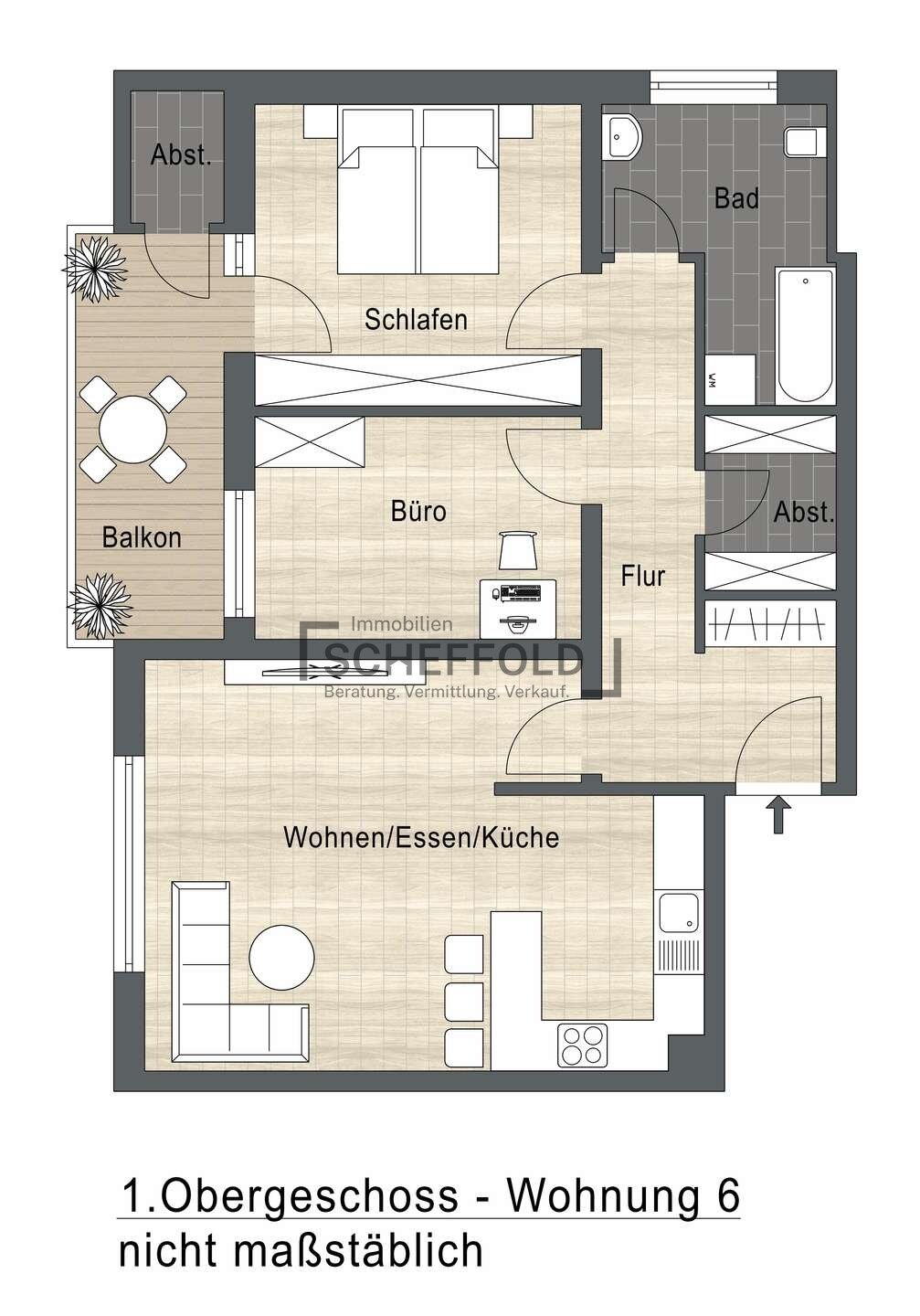 Wohnung zum Kauf 206.500 € 3,5 Zimmer 78,1 m²<br/>Wohnfläche 1.<br/>Geschoss Schelklingen Schelklingen 89601