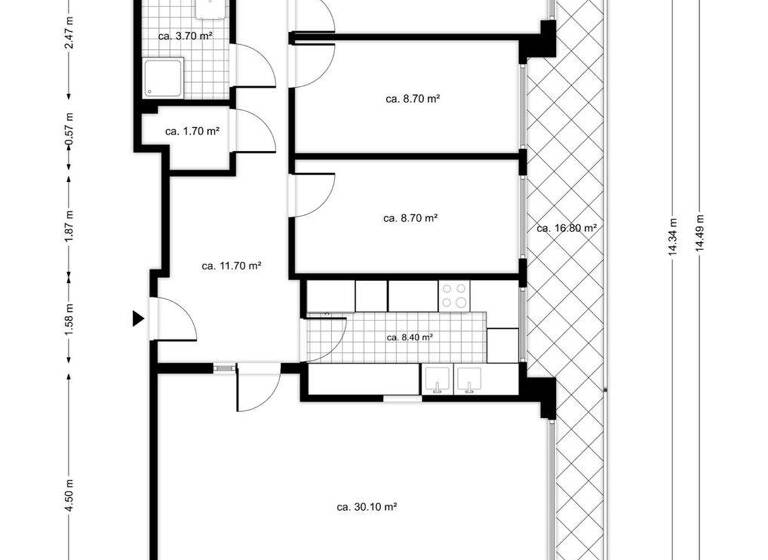 Wohnung zum Kauf provisionsfrei 350.000 € 4 Zimmer 104 m² 2. Geschoss Hilden 40724