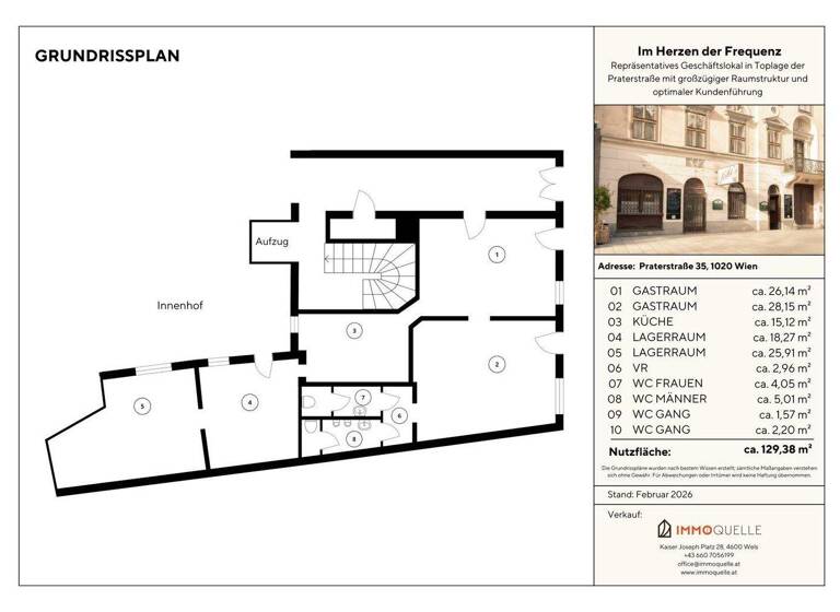 Gastronomie/Hotel zum Kauf 699.000 € Wien 1020