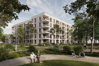 Terrassenwohnung zum Kauf - Neubau provisionsfrei 651.000 € 3 Zimmer 62,9 m² EG frei ab sofort Lerchenstraße Ecke Pongratzstrasse Feldmoching-Hasenbergl München 80995