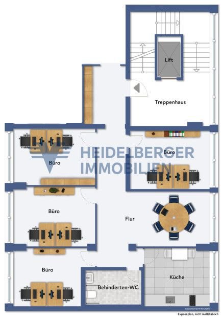 Bürofläche zur Miete 2.015 € 4 Zimmer 128 m²<br/>Bürofläche Weststadt - Ost Heidelberg 69115