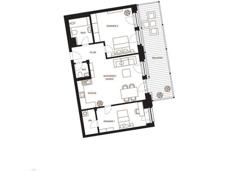 Wohnung zur Miete 1.146 € 3 Zimmer 91,7 m² frei ab sofort Barmen Wuppertal 42281