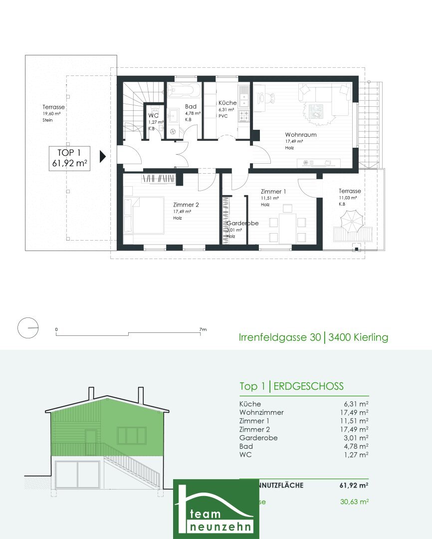 Einfamilienhaus zum Kauf 799.000 € 5,5 Zimmer 1.034 m²<br/>Grundstück Irrenfeldgasse 30 Kierling 3400