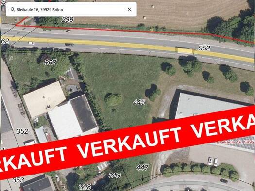 Gewerbegrundstück zum Kauf 189.000 € 2.650 m² Grundstück Bleikaule 16 Brilon Brilon 59929