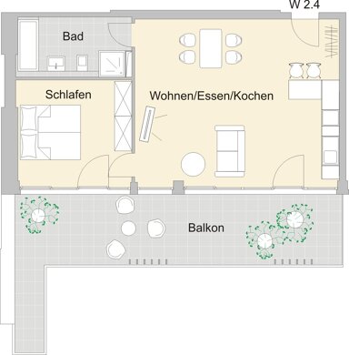 Wohnung zum Kauf provisionsfrei 424.900 € 2 Zimmer 68,3 m² 2. Geschoss Merianstr. 32 + 32a Schleifweg Nürnberg 90409