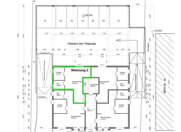 Wohnung zur Miete - Erstbezug 670 € 2 Zimmer 44,6 m² Bad Doberan 18209