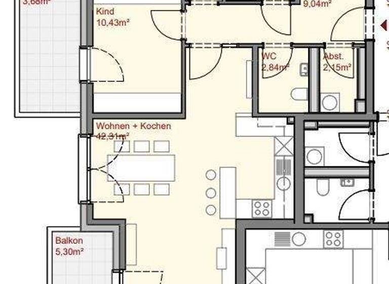 Wohnung zum Kauf - Erstbezug provisionsfrei 368.800 € 3 Zimmer 99,6 m² 2. Geschoss Reislingen Wolfsburg 38446