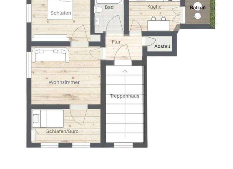 Wohnung zum Kauf 259.250 € 3 Zimmer 61 m² Geschoss 2/4 frei ab sofort Kröpeliner Tor-Vorstadt Rostock 18057