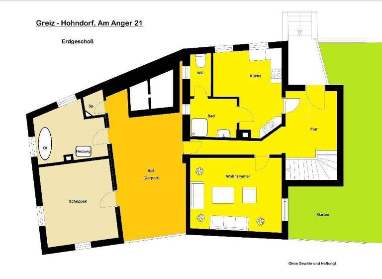 Einfamilienhaus zum Kauf 35.000 € 3 Zimmer 90 m² 252 m² Grundstück Am Anger 21 Hohndorf Greiz 07973