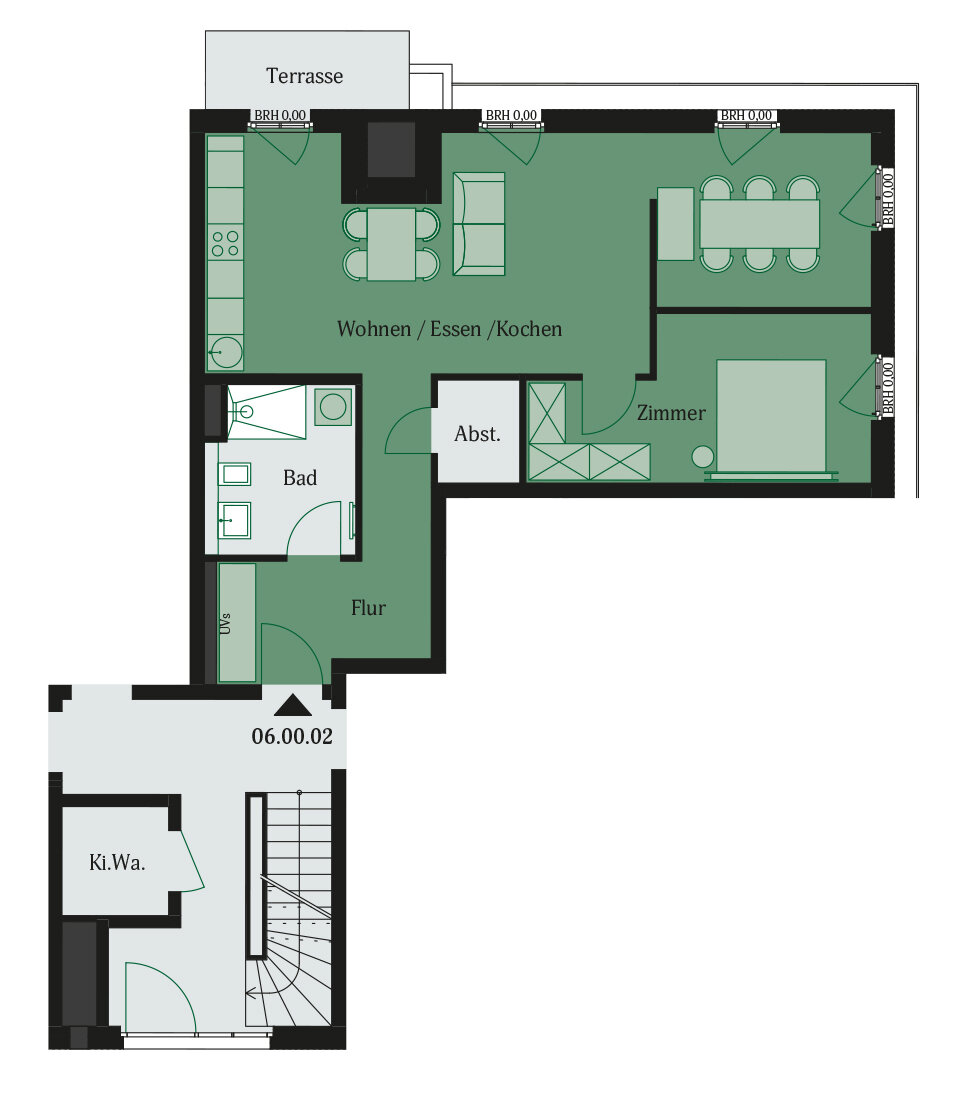 Wohnung zur Miete 1.190 € 2 Zimmer 73,1 m²<br/>Wohnfläche 01.04.2025<br/>Verfügbarkeit Dietrich-Bonhoeffer-Str. 14 Lämmerspiel Mühlheim 63165