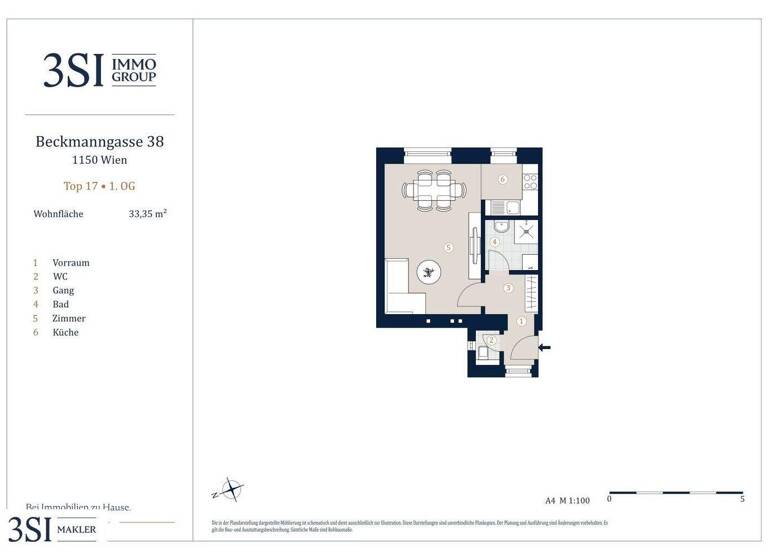 Studio zum Kauf - Erstbezug 185.000 € 1 Zimmer 33,4 m² 1. Geschoss Beckmanngasse 38 Wien 1150
