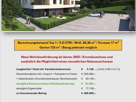 Wohnung zum Kauf provisionsfrei 487.000 € 3 Zimmer 80 m² EG Palfnerstraße 6 Bad Gastein 5640