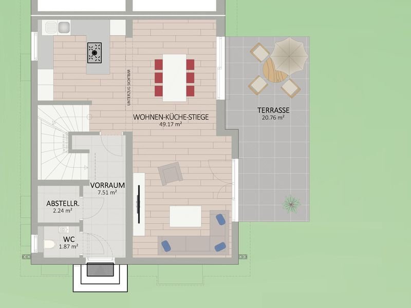 Haus zur Miete 2.488 € 4 Zimmer 125 m²<br/>Wohnfläche 221 m²<br/>Grundstück ab sofort<br/>Verfügbarkeit Dumreichergasse 5A/Haus 3 Wien(Stadt) 1220