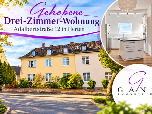 Wohnung zur Miete 585 € 3,5 Zimmer 78 m² Geschoss 2/2 frei ab sofort Adalbertstraße 12 Süd Herten 45699