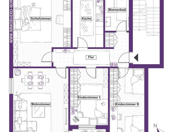 Wohnung zum Kauf 159.000 € 4 Zimmer 76,3 m² Itzehoe 25524