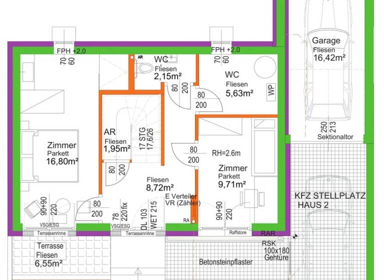 Doppelhaushälfte zum Kauf - Erstbezug 550.000 € 5 Zimmer 133,4 m² 175 m² Grundstück Pressbaum 3021