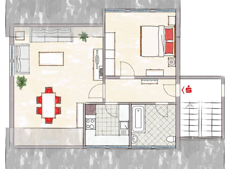 Wohnung zum Kauf 179.000 € 2 Zimmer 59 m² Marburg 35037