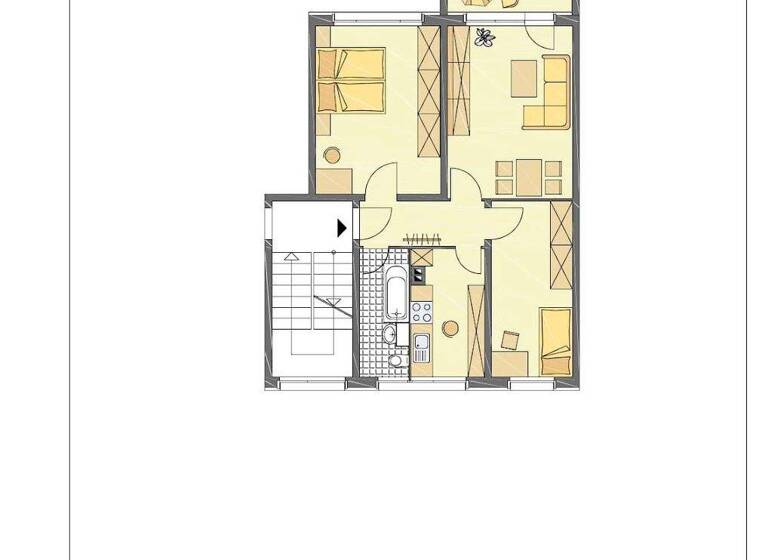 Wohnung zur Miete 350 € 3 Zimmer 58,5 m² 2. Geschoss frei ab 15.03.2026 Heeresbergstraße 2 Lusan Gera 07549