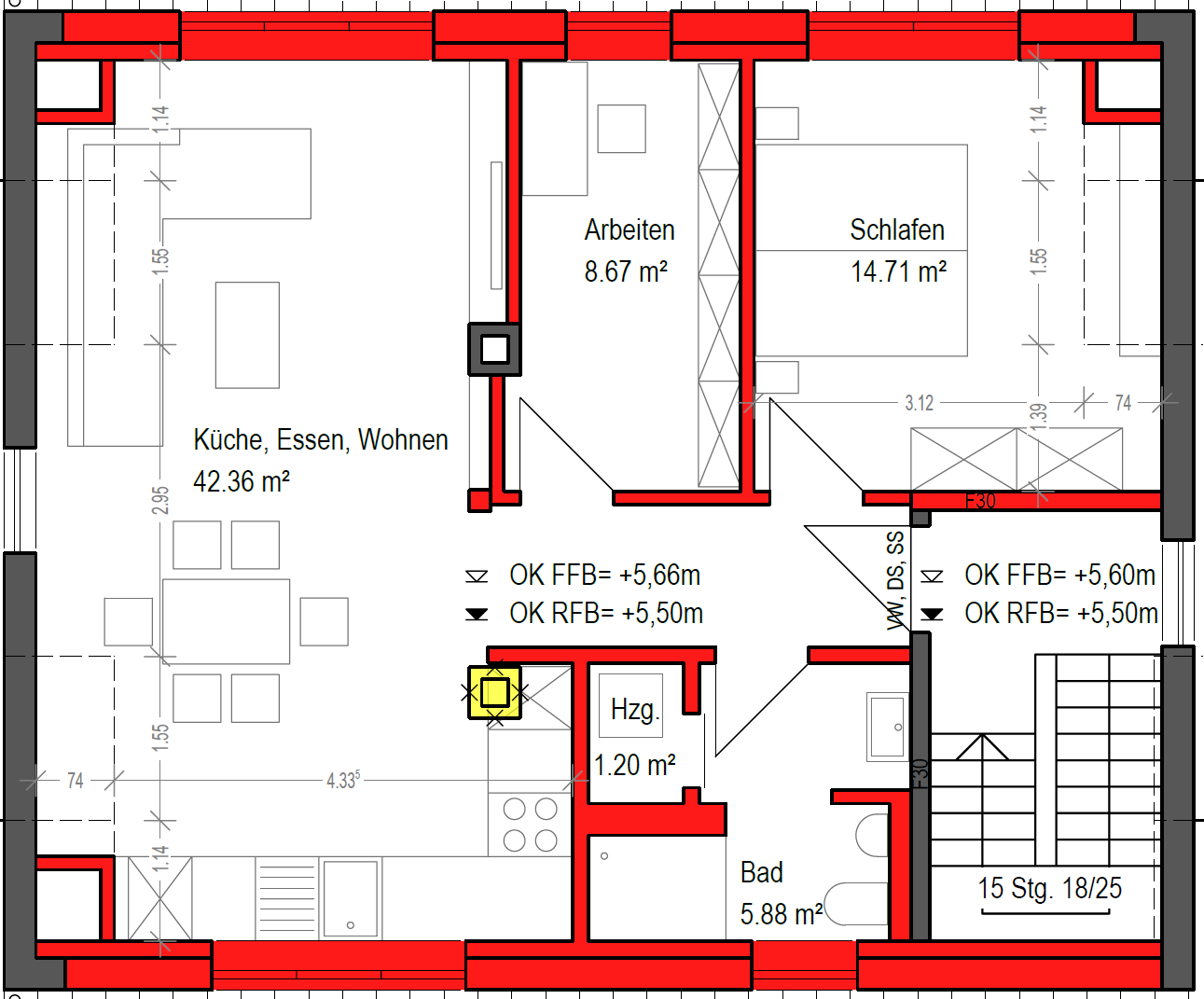 Wohnung zur Miete 720 € 2,5 Zimmer 72,5 m²<br/>Wohnfläche 2.<br/>Geschoss 01.01.2025<br/>Verfügbarkeit Stettbach Werneck 97440