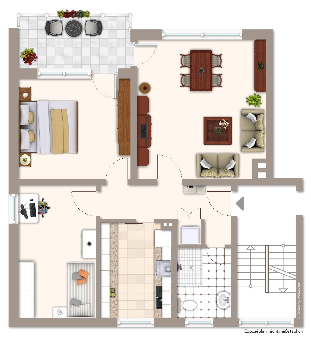 Wohnung zum Kauf 168.000 € 3 Zimmer 79 m²<br/>Wohnfläche Oelde Oelde 59302