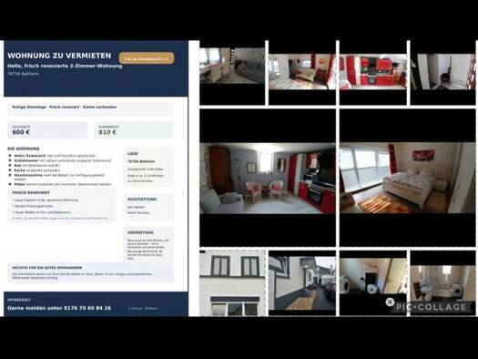 Wohnung zur Miete 600 € 2 Zimmer 55 m² Geschoss EG/2 frei ab 01.11.2026 Bellheim Bellheim 76756