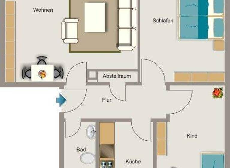 Wohnung zur Miete 583 € 3,5 Zimmer 54,2 m² 1. Geschoss frei ab 01.09.2026 Am Helpoot 12 Vierlinden Duisburg 47178