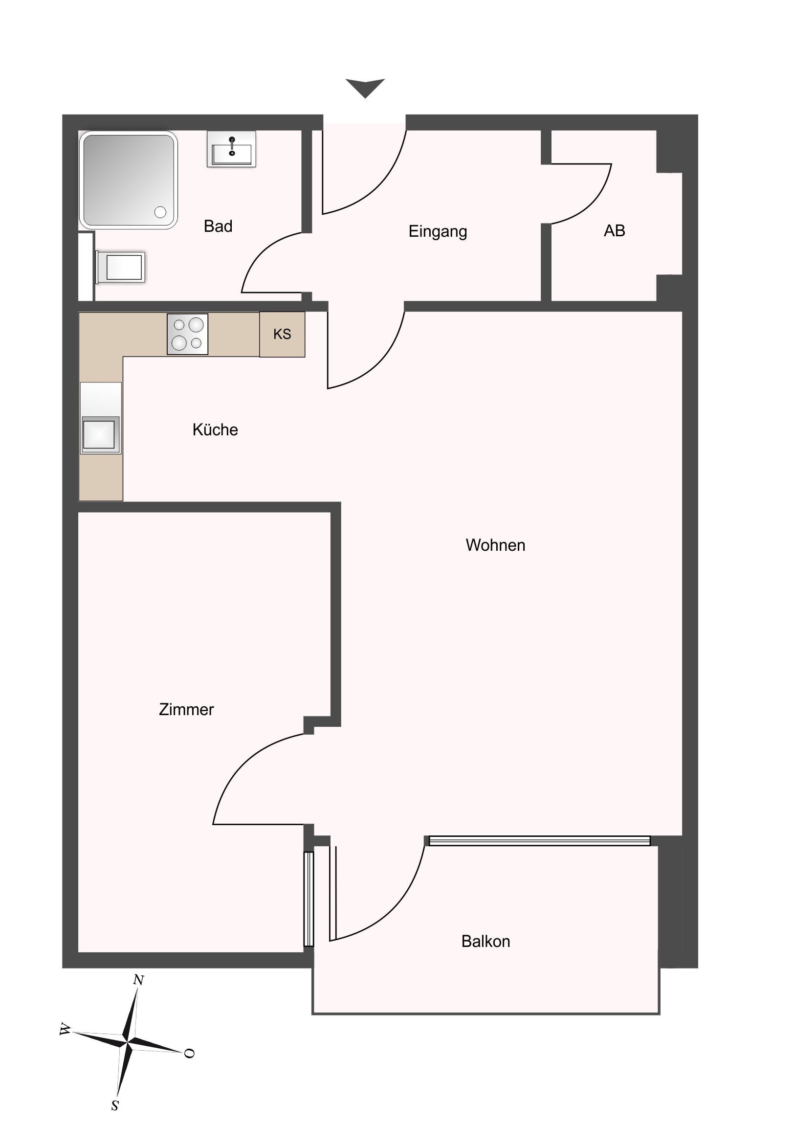 Wohnung zum Kauf 239.000 € 2 Zimmer 43 m²<br/>Wohnfläche 01.04.2025<br/>Verfügbarkeit Am Flugplatz 13 / WE 3 Wyk 25938