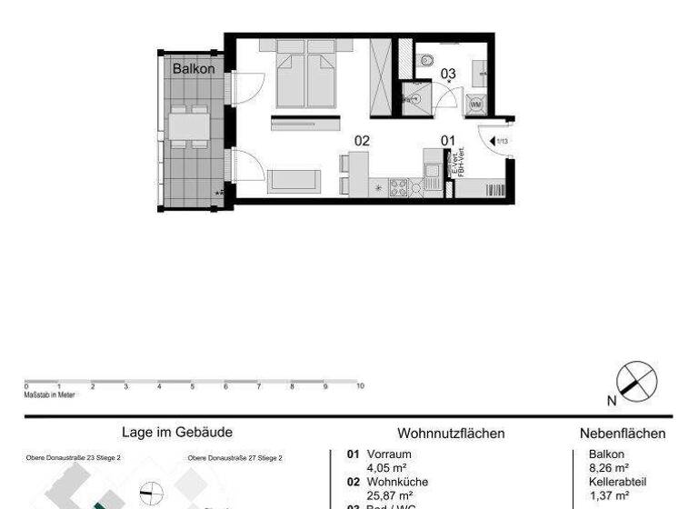 Wohnung zum Kauf - Erstbezug provisionsfrei 314.000 € 1,5 Zimmer 35,3 m² 1. Geschoss Obere Donaustraße Wien 1020