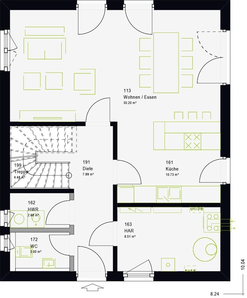 Einfamilienhaus zum Kauf provisionsfrei 458.939 € 4 Zimmer 134 m²<br/>Wohnfläche 810 m²<br/>Grundstück Neuland Barßel 26676