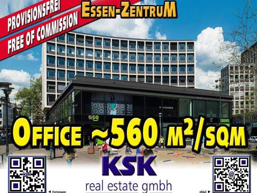 Büro zur Miete provisionsfrei 13 € 560,3 m² Bürofläche teilbar von 200,9 m² bis 560,3 m² Stadtkern Essen 45127