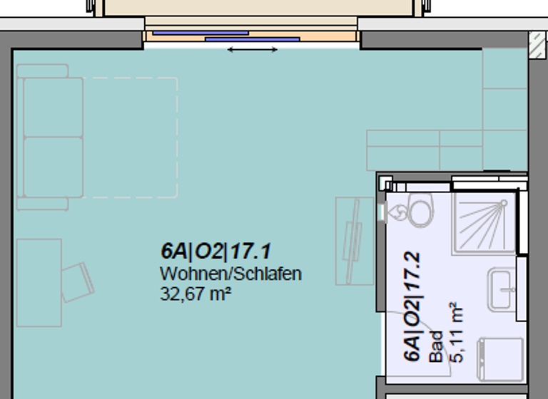 Studio zur Miete 685 € 1 Zimmer 45,3 m² 2. Geschoss frei ab 01.06.2026 Gießen 35394