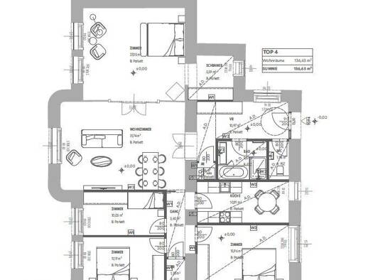 Wohnung zur Miete - Erstbezug 2.734 € 5 Zimmer 136 m² Wieden 1040