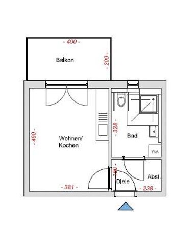 Wohnung zur Miete 310 € 1 Zimmer 34,4 m² 4. Geschoss frei ab 01.01.2025 Zum Schäferteich 21 Toitenwinkel Rostock 18147