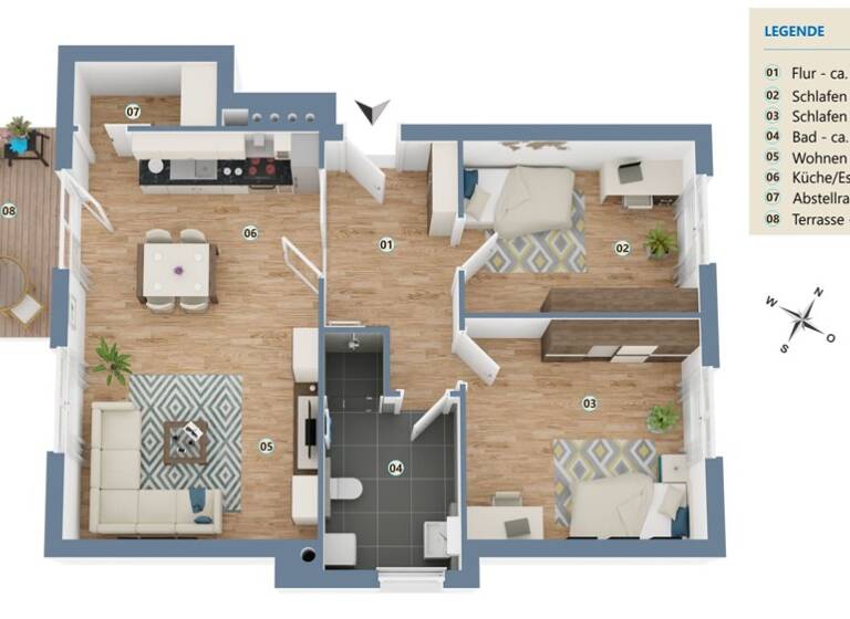 Wohnung zum Kauf 289.000 € 3 Zimmer 79,8 m² EG Priggenhagener Straße 62 Bersenbrück 49593